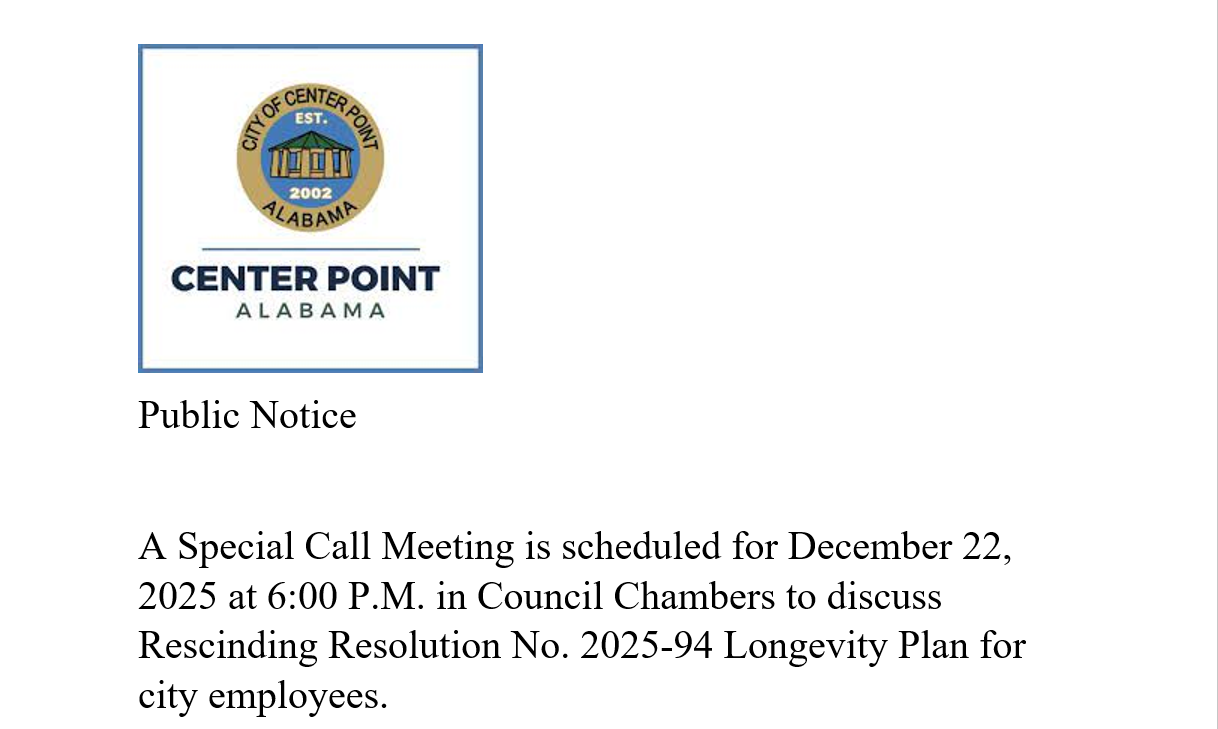 Special Call Meeting